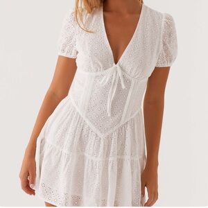 Sweetness mini dress white - Peppermayo
